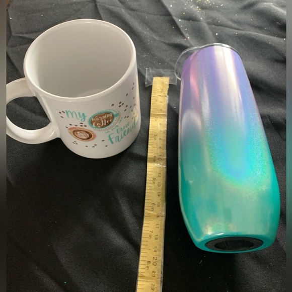 Mermaid Inspired Insulated Tumbler and cute Coffee Mug, NWOT - Picture 1 of 3